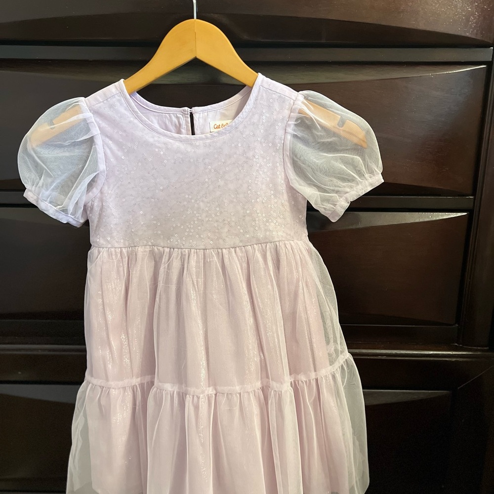 Cat & Jack Lilac Tulle Tiered Party Dress